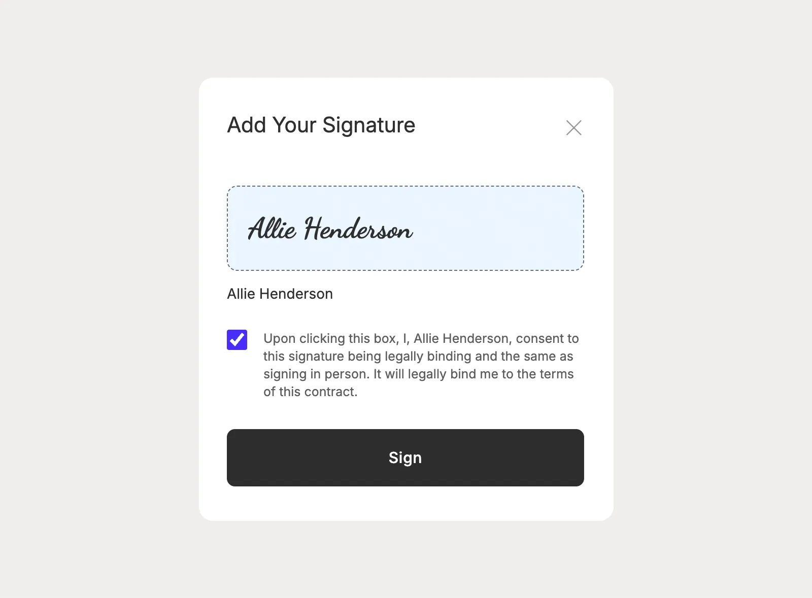 Send for e-signature