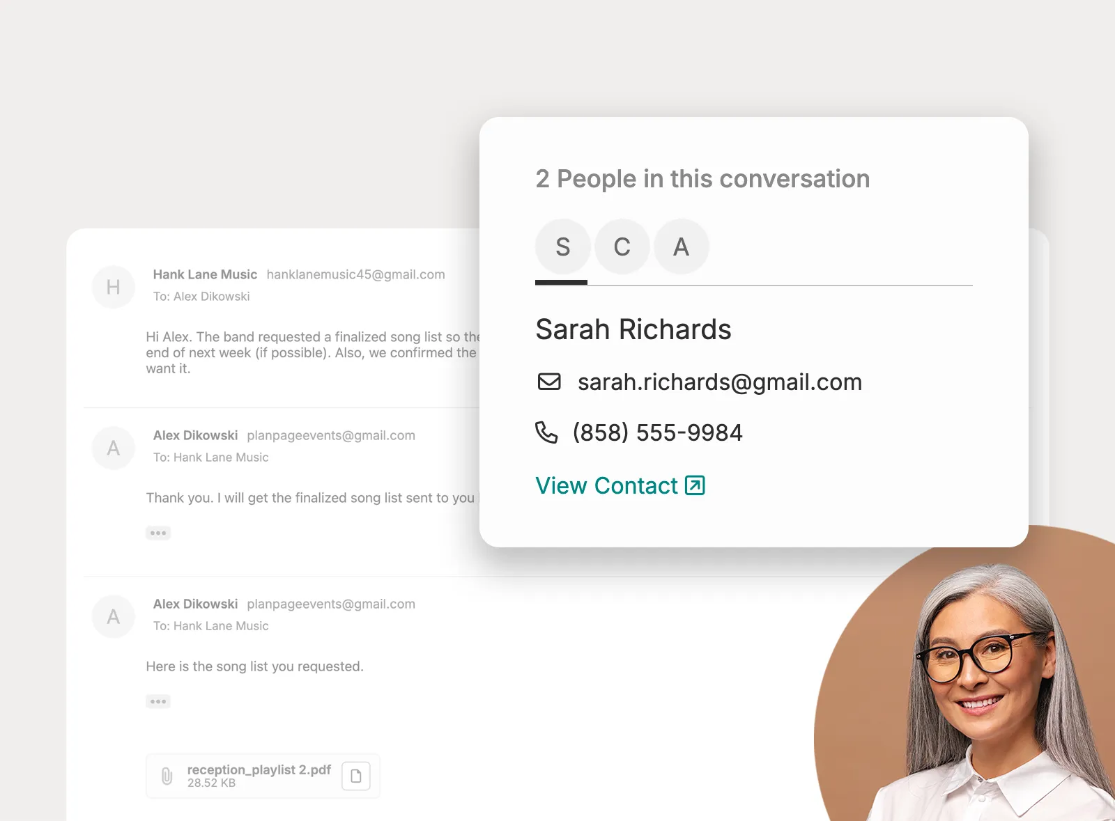 Create contacts from email