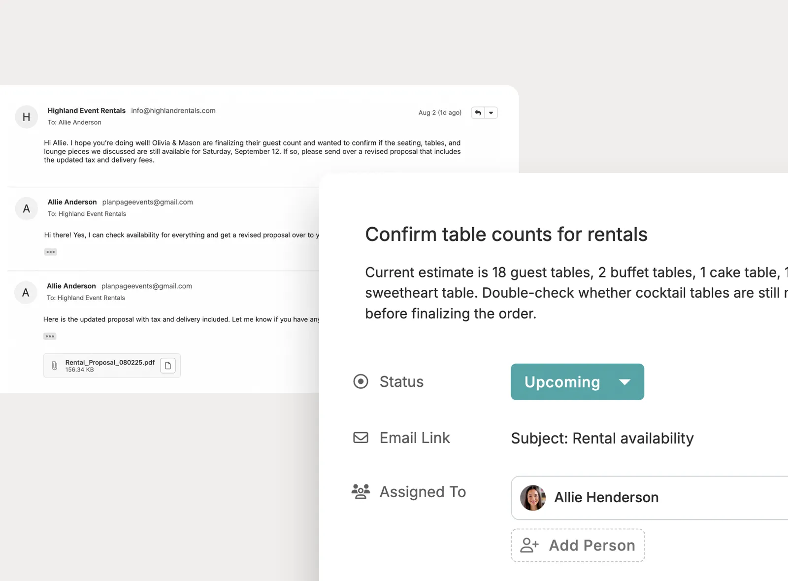 Create tasks from email