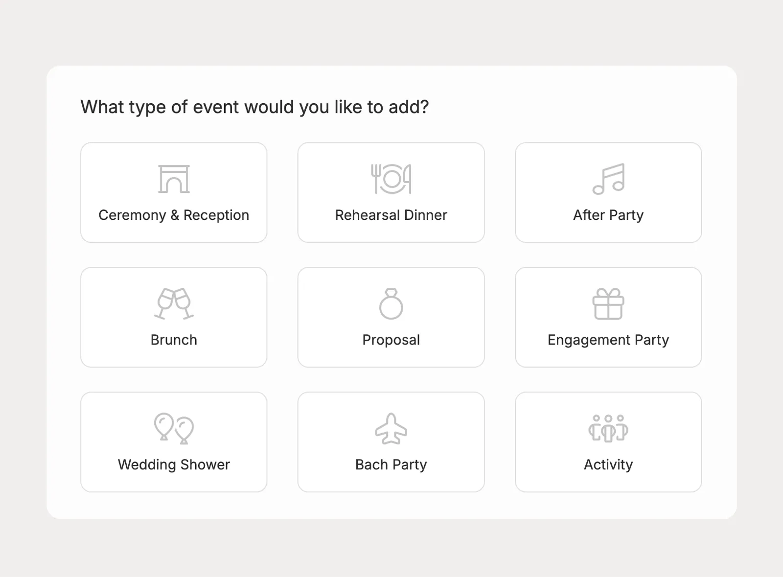 Create guest lists for every wedding weekend event