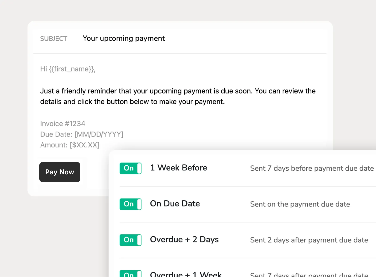 Send automated payment reminders
